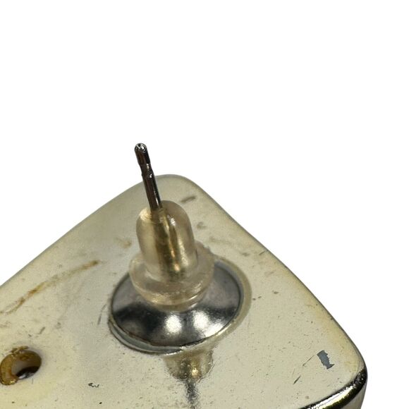 Vintage Women's Fashion Costume Jewelry Drop Dangle Earrings Gold Tone Red Bead - Picture 5 of 6